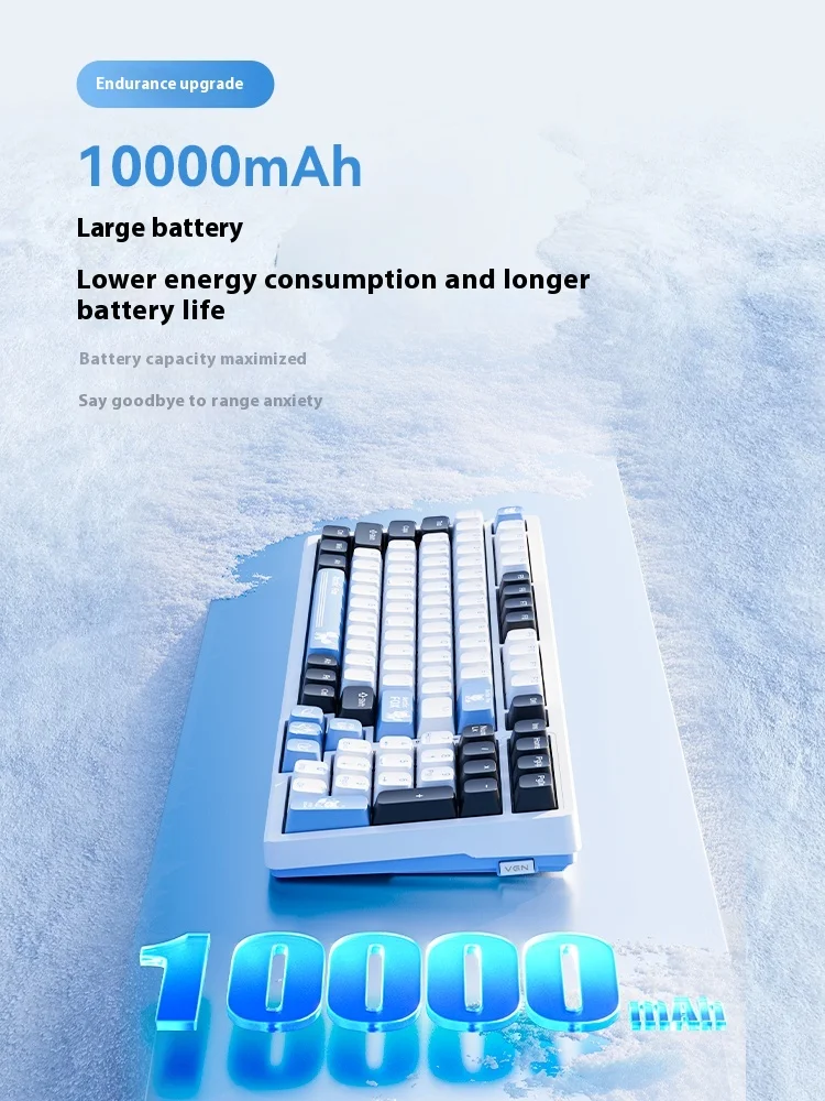 Фото VGN V98 Pro V3 Механическая клавиатура Трехрежимная беспроводная клавиатура Горячая замена RGB Прокладка Ноутбук Геймер Игровая клавиатура Аксессуары для ПК ​ №3