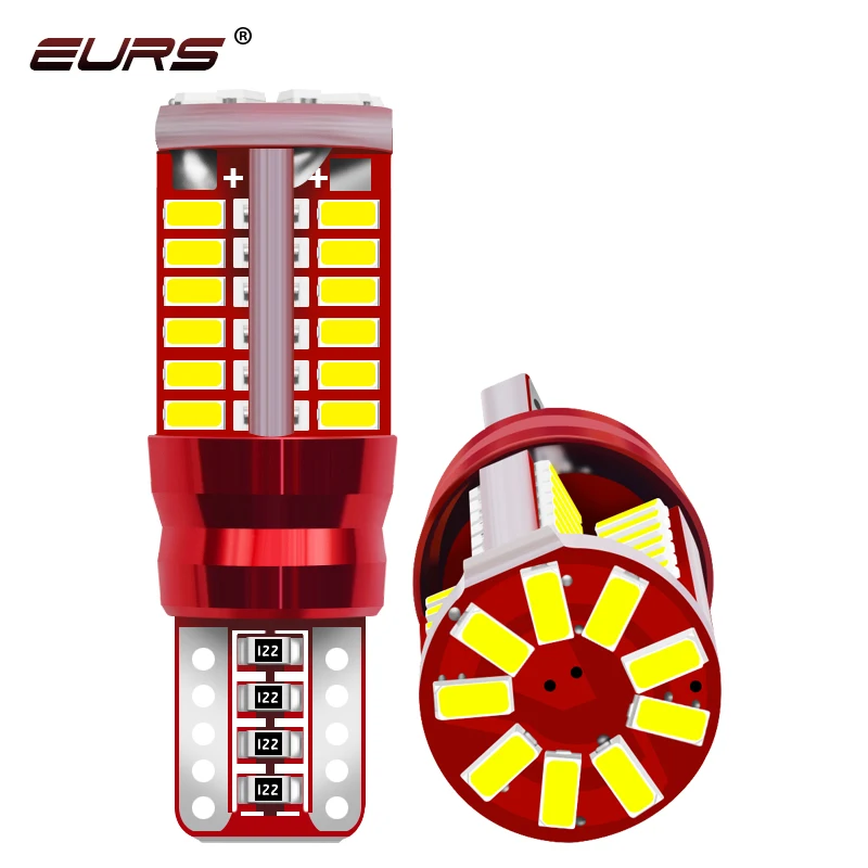 EURS 2 шт. W5W T10 Светодиодные лампы Canbus 168 194 501 Led 5w5 Внутренний купольный светильник для чтения номерного знака 3014 57smd Сигнальная лампа 12 В Автомобильные фары