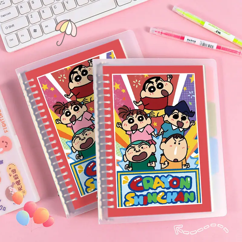 Новый Съемный карманный блокнот с рисунком Crayon Shin Chan