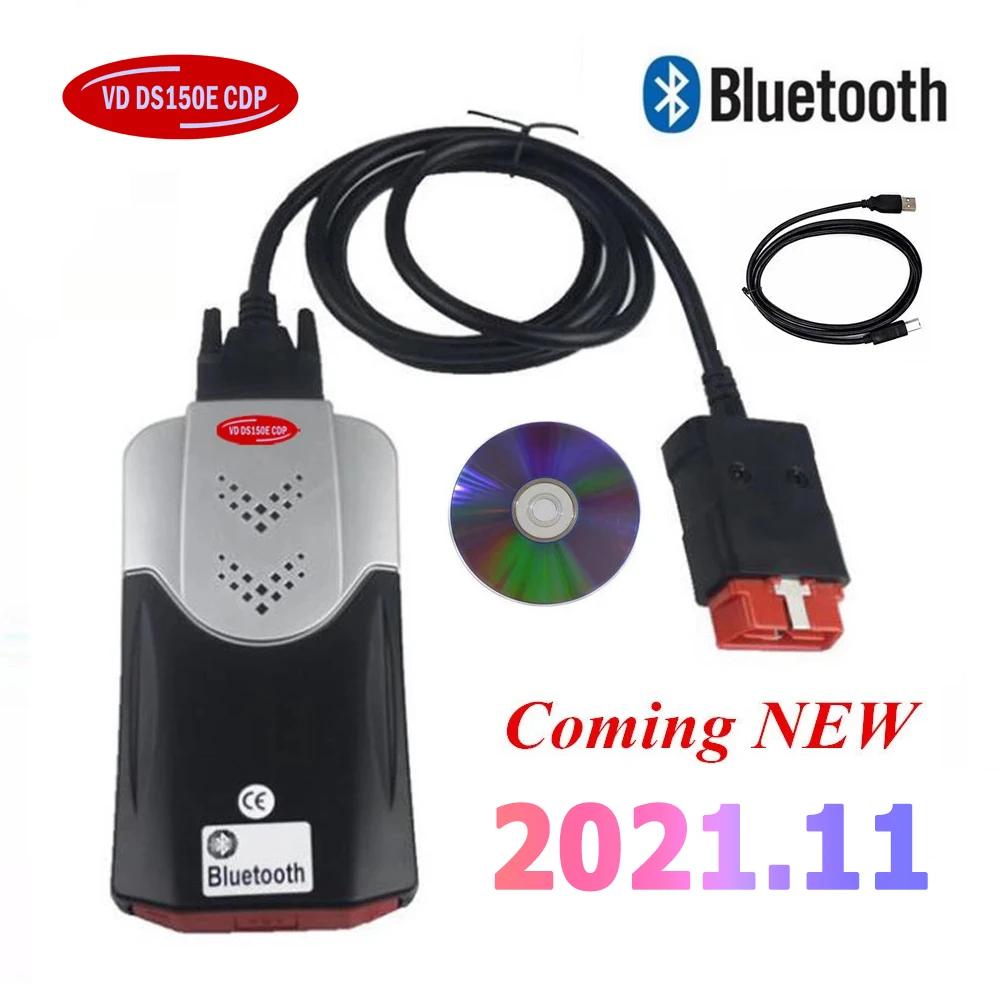 Фото Новый Vci Obd Obd2 сканер Vd Tcs Cdp Pro для Tnesf delicht Orpdc Vd Ds150e Cdp Usb Bluetooth 2021,11 генератор ключей Автомобильные диагностические инструменты №4