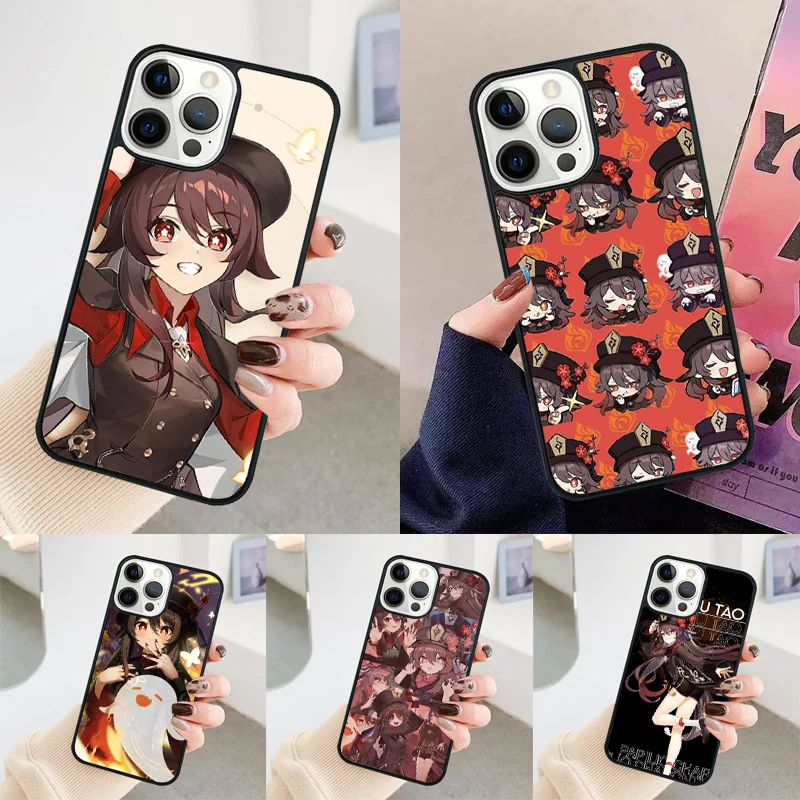 Hu Tao Genshin Impact Чехол для телефона с рисунком из мультфильма для iPhone 17 Air 14 15 16 16e 13 12 Max Чехол для Apple 11 Pro Max Plus Coque