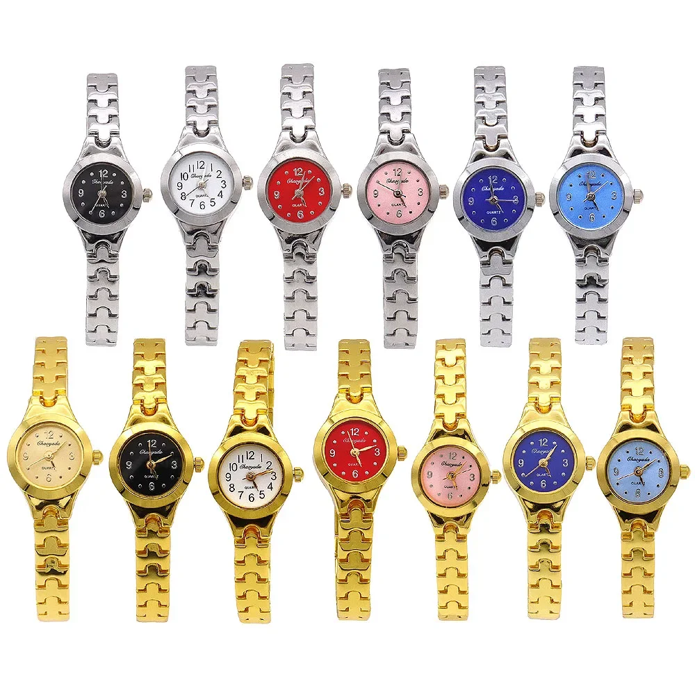 Модные женские часы Mujer Golden Relojes с маленьким циферблатом, кварцевые часы для отдыха, популярные наручные часы