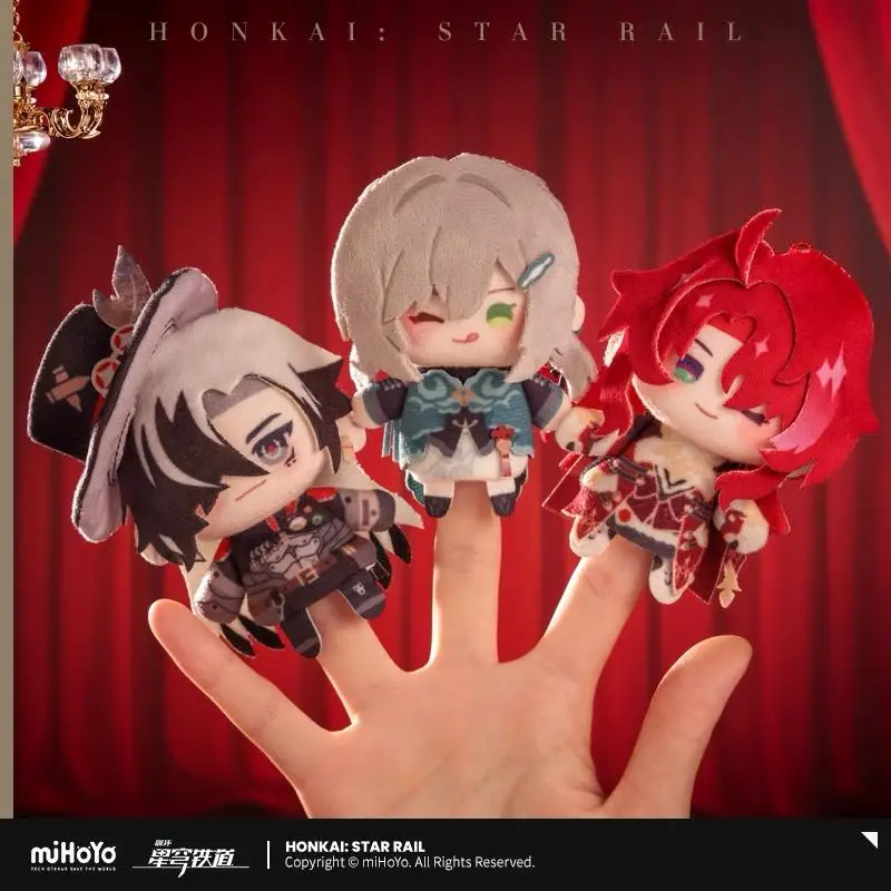 Предпродажа miHoYo, официальная кукла Honkai Star Rail Sparkle Finger, заводская коллекция, плюшевая кукла на палец YINZHI QINGQUE, подарок для косплея