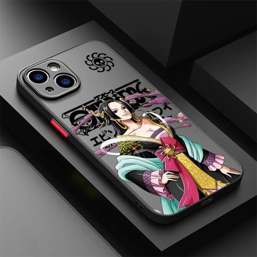 Чехол Boa Hancock с черным краем для iPhone 14 SE 12 Mini 7 8 SE 11 Pro Max 16e 15 Pro Max 13 Pro XR 16 Pro XS X 6s