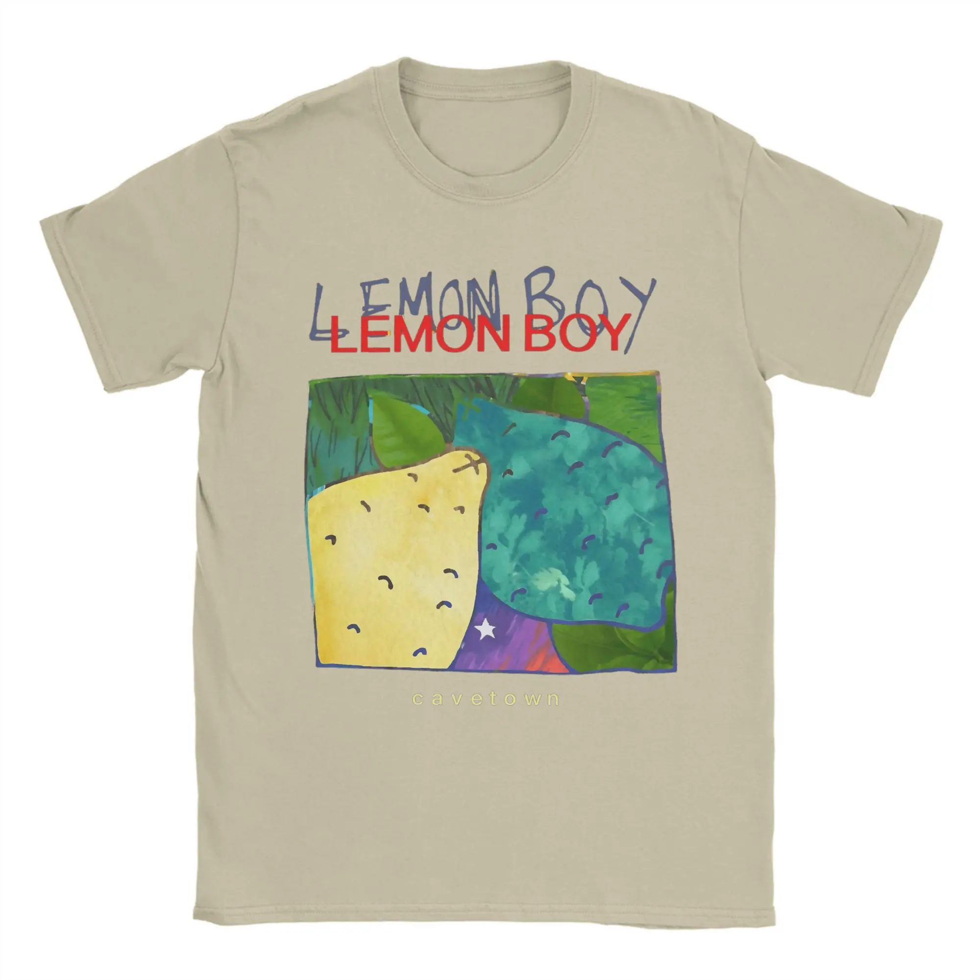 Футболка LEMON BOY, летняя новинка Cavetown, мужские хлопковые футболки с круглым вырезом, большие размеры 5XL, футболки с короткими рукавами, винтажная футболка