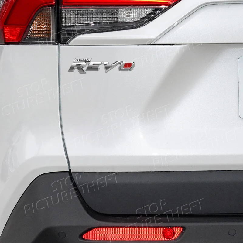 Фото Для нового логотипа Hilux REVO OFF Road 4WD Пикап 3D металлический значок наклейка кузова автомобиля задний багажник эмблема наклейка украшения аксессуары №5