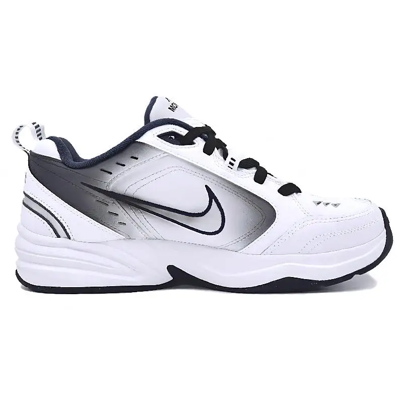 Фото 【Настроить】Nike Air Monarch 4, массивные кроссовки унисекс, низкие кроссовки белого/серебристого/черного цвета 415445 -102 №2