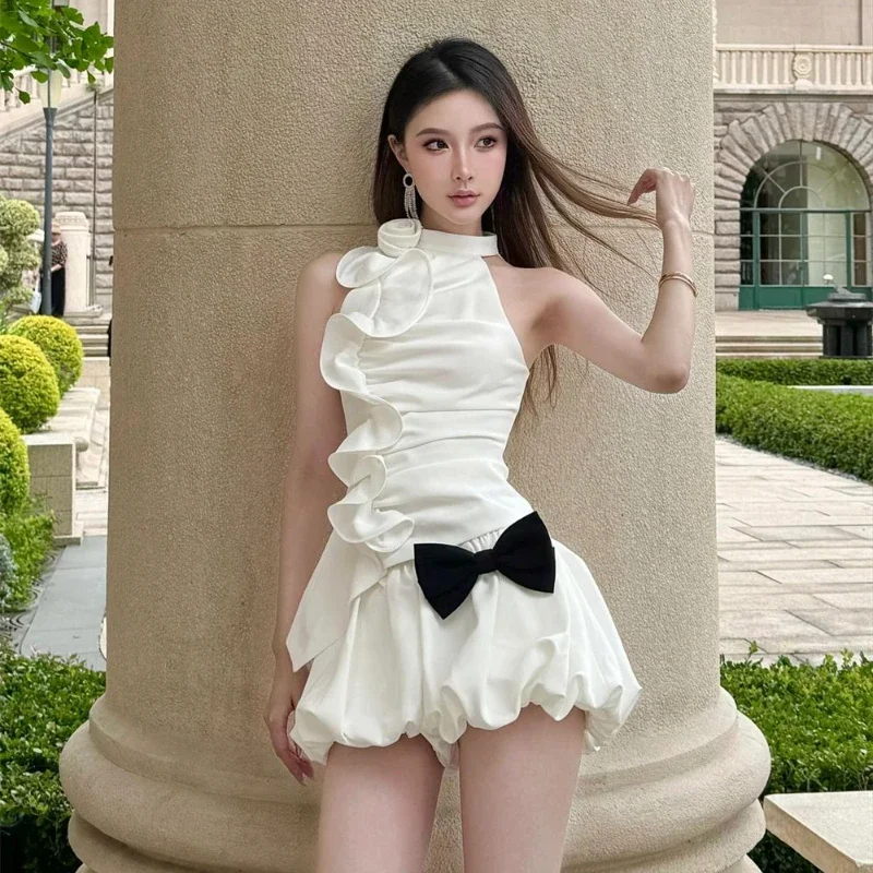 Фото Kawaii женские наряды, сексуальная уличная одежда Y2k, летняя мода, акция 2024, роскошные новые поступления, женский комплект из двух юбок №3