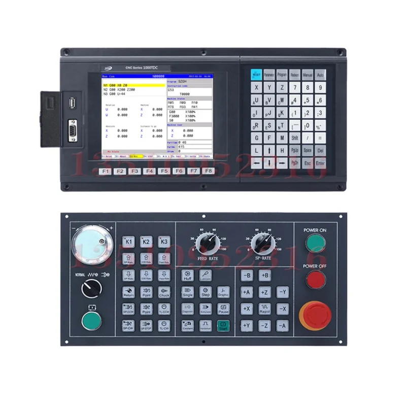 Фото 2-осевой токарный станок с ЧПУ и токарный USB-контроллер Szgh-cnc1000tdb-2 Система управления с новой английской панелью управления Rm + dsp + fpga №3