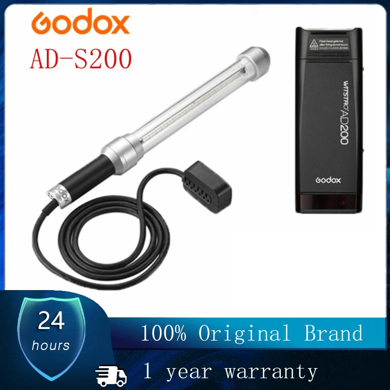 Головка вспышки Godox AD-S200 для головки вспышки AD200/AD200Pro, 200 Вт, с 360° °   Прозрачная трубка-вспышка для ювелирных портретов