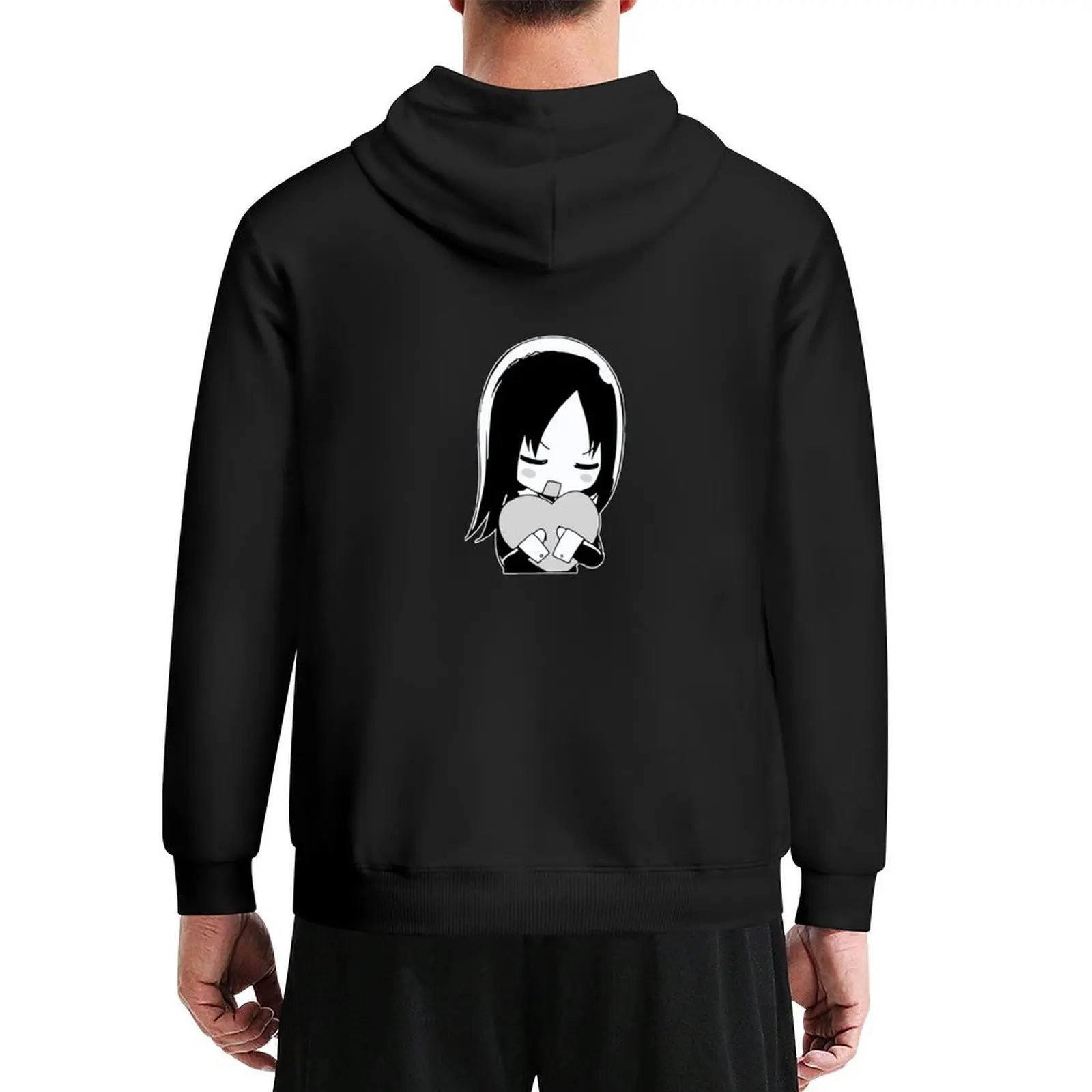 Толстовка с капюшоном Chibi ice Kaguya chan, мужская одежда, мужская дизайнерская одежда, мужская осенняя одежда, пуловер, толстовки Мужская одежда