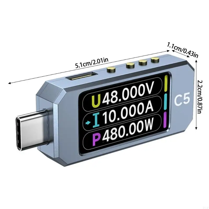 Тестер измерителя мощности типа C USB с регистрацией мощности и анализ Ribples 77JC (art.: 3920cce5131fc) - 3920cce5131fc