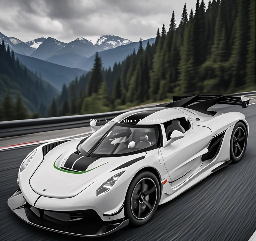 1:22 Jesko Supercar, литая под давлением модель автомобиля из сплава, звук и свет, домашняя настольная коллекция, подарок для хобби 20