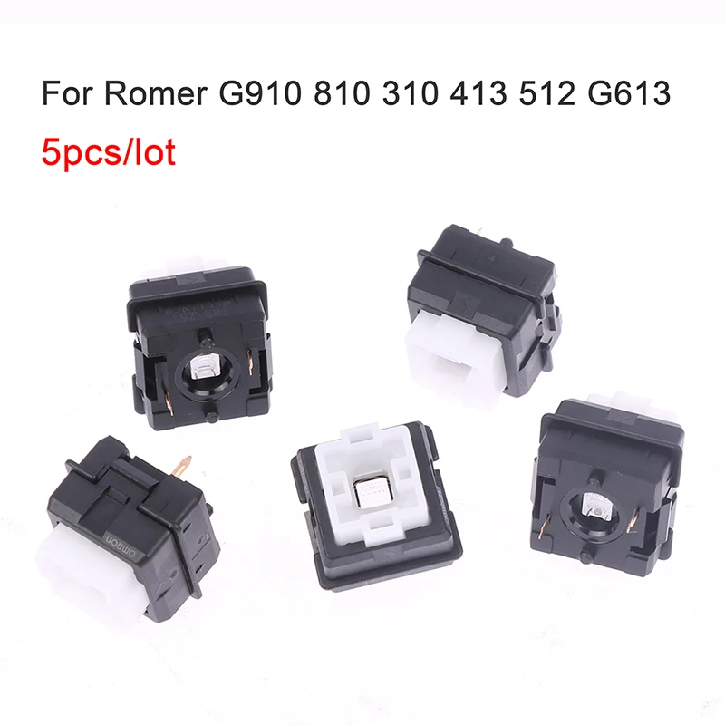 5 шт. переключатель Romer-G для G910 G810 G310 G413 G512 G613 сменный вал механической клавиатуры черный переключатель