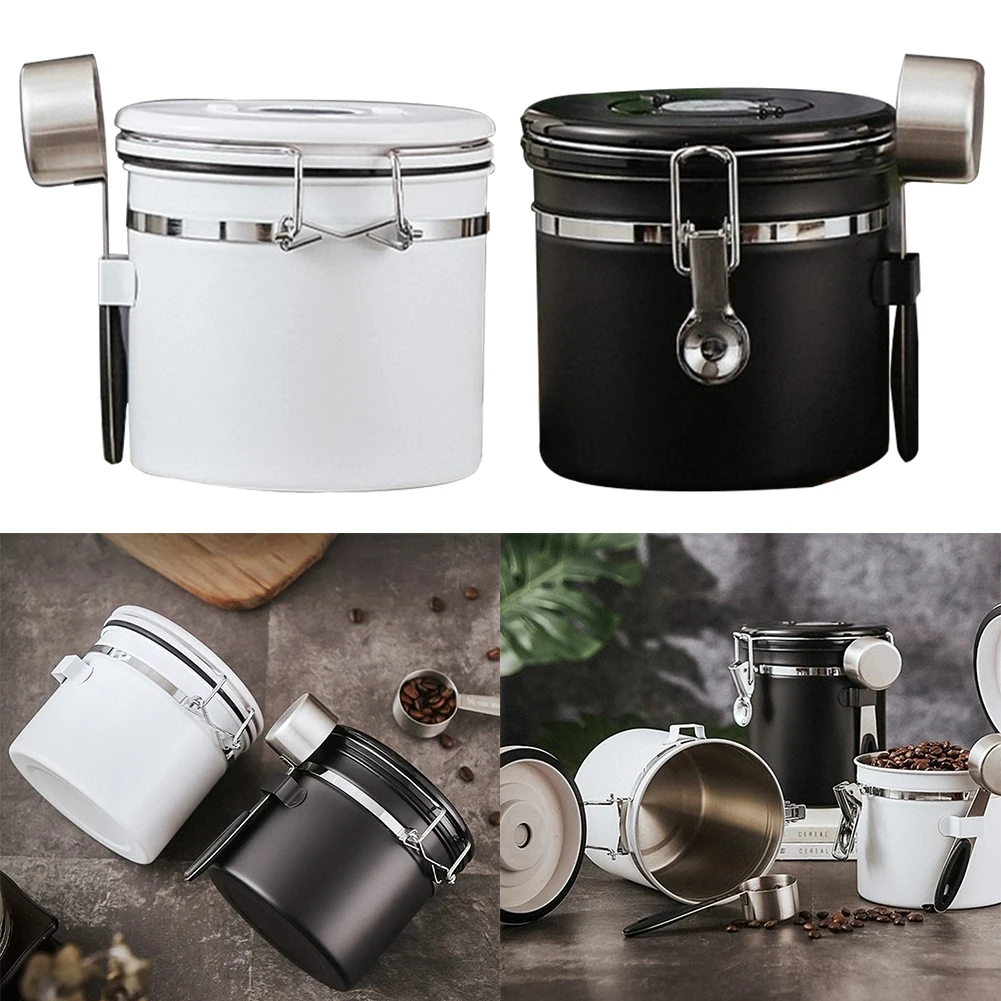 Brandneu Versiegelter Kaffee Kann Lagerglas черного/бежевого цвета Zubehör 1 шт. контейнеры Edelstahl famili