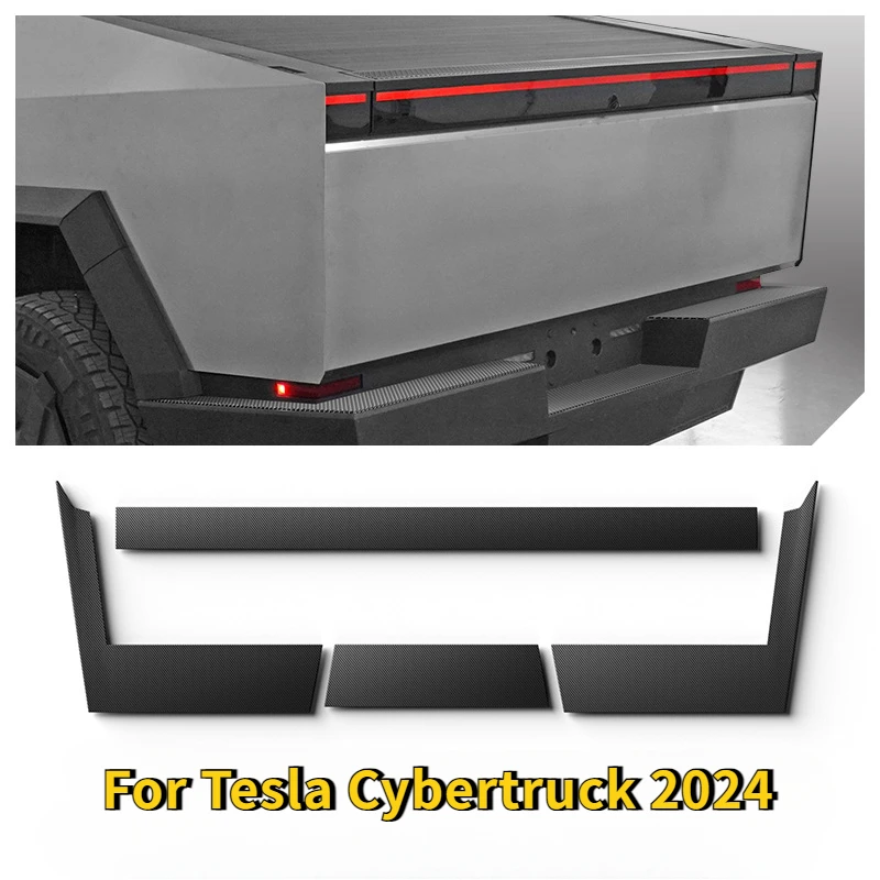 Защитная накладка на задний бампер для Tesla Cybertruck 2024, чехол из ТПЭ, защитная полоса, автомобильные аксессуары для киберпикапа