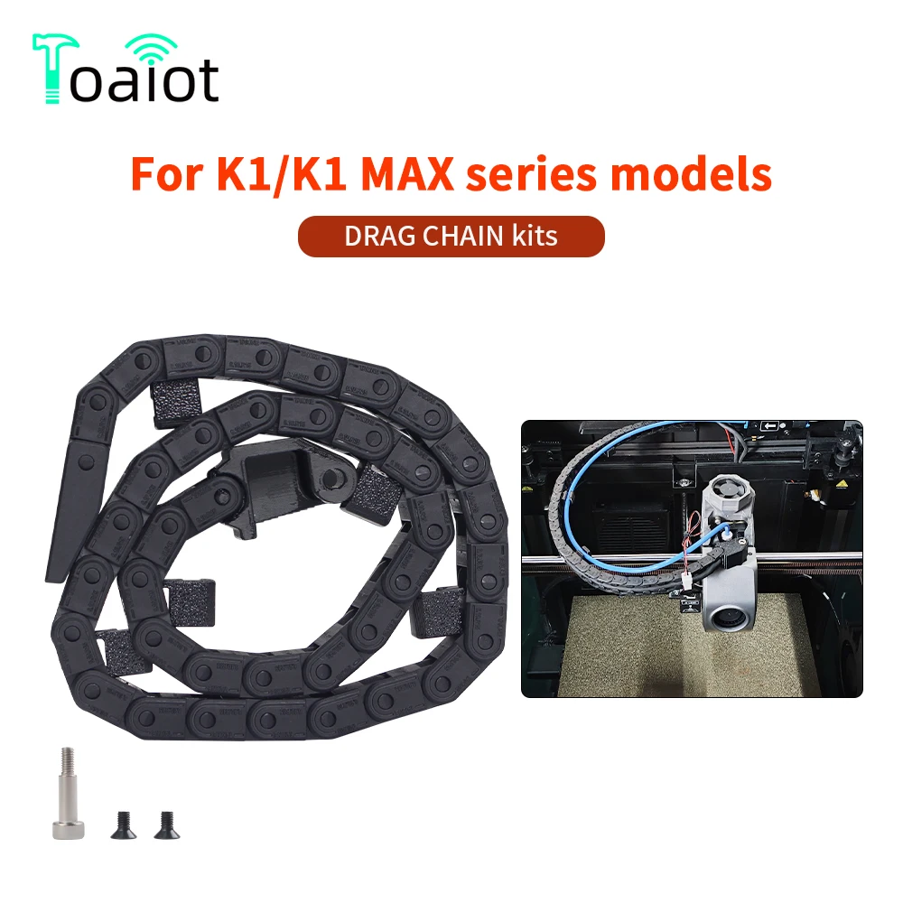 Для K1 MAX съемная пластиковая кабельная цепь, удобное отверстие, тип 6X10 мм, аксессуары для 3D-принтеров