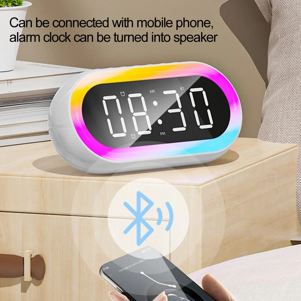 Лампа прикроватная с двумя будильниками, 5 В, 1 а, с USB-зарядкой и голосовым управлением