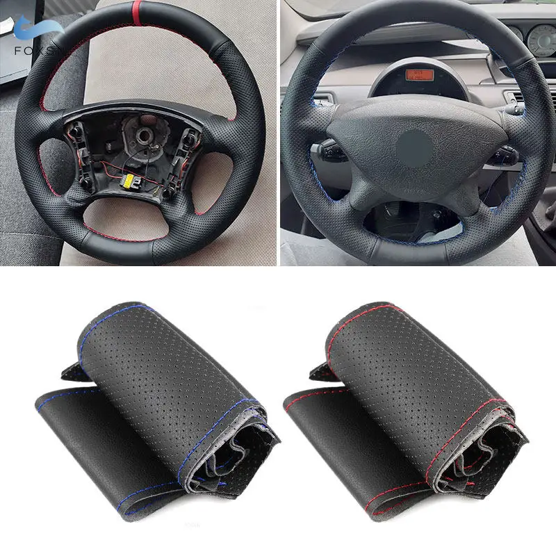 Кожаный чехол на руль для Citroen C5 2001-2006 Xsara Picasso Berlingo Peugeot Partner 2003-2008
