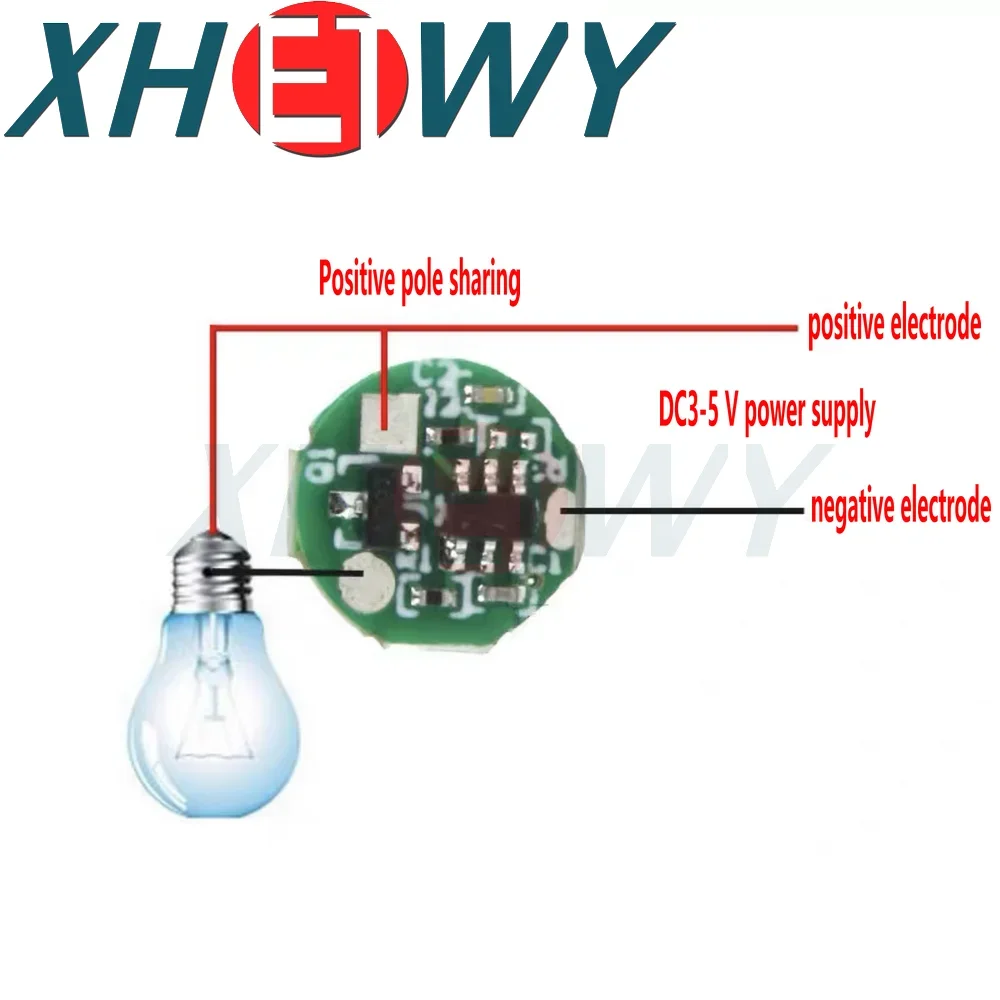 Фото DC5V Сенсорный переключатель USB Источник питания 10 мм Миниатюрный DC Лампа для большого пальца Зеркало Светодиодное зеркало Передняя лампа Модуль сенсорного переключателя №2