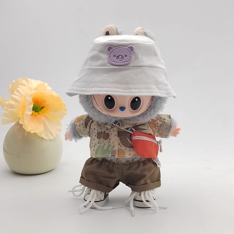 Роскошная кукольная одежда Labubu 17 см Labubu, креативный дизайн, мини-костюм, нишевая одежда, аксессуары, модные одинаковые аксессуары