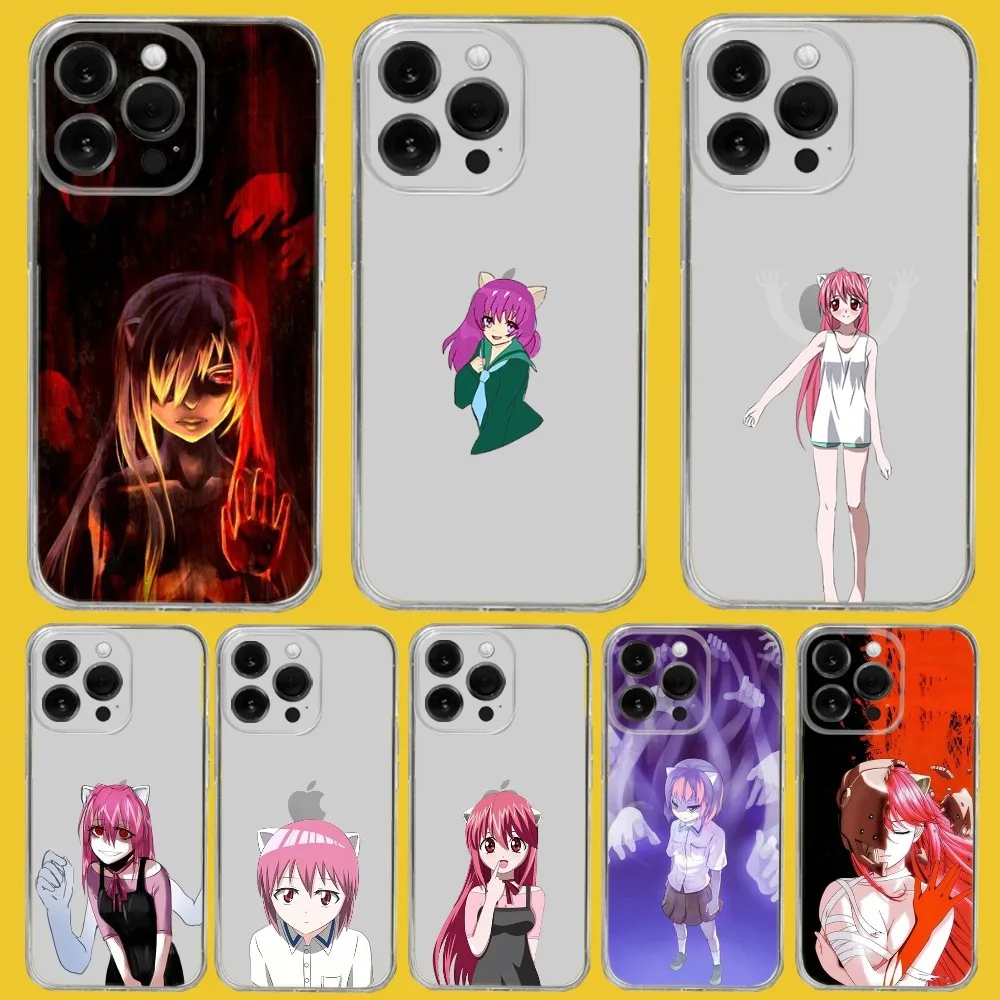 E-Elfen Lied L-Люси Nyu телефон для iPhone13 14 11 12 15 Pro Max прозрачный мягкий чехол из ТПУ