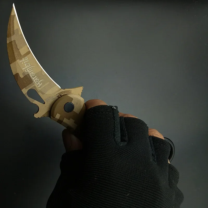 Фото Karambits тактический нож OEM EDC коготь коррозии шаблон 440C Лезвие пустыня ручка карманные ножи средство для выживания на открытом воздухе подарок №4