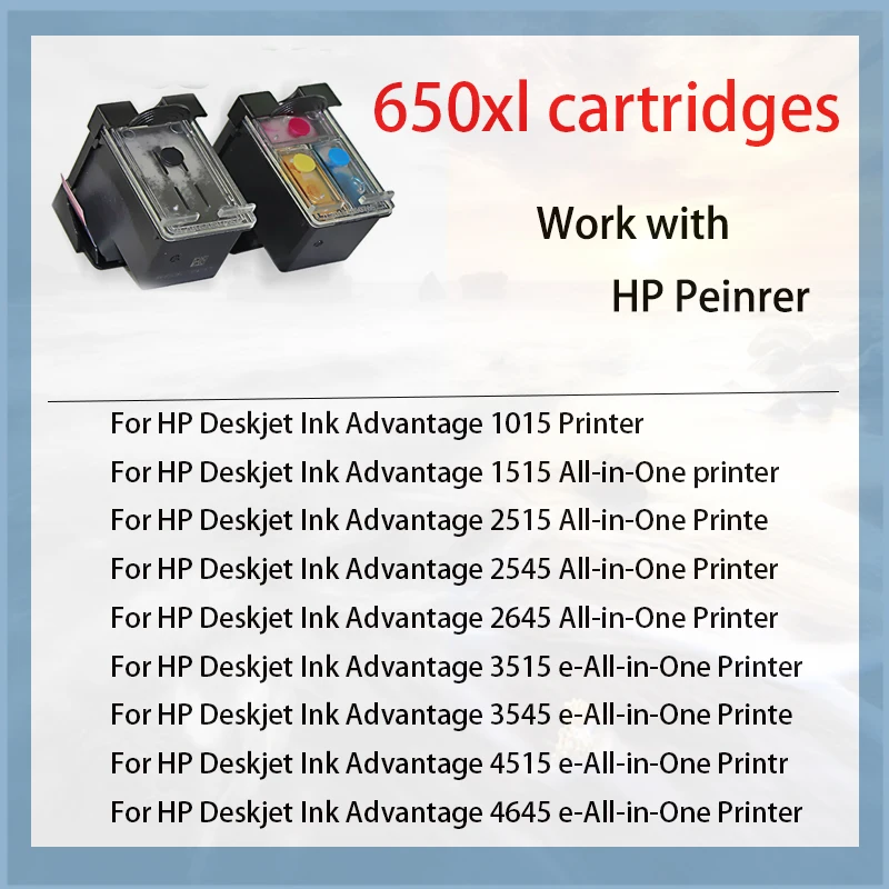 Фото Картридж для принтера HP 650 XL HP650 Deskjet 1015 1515 1516 1518 2515 2545 2645 2646 3515 3545 4510 4645 №3