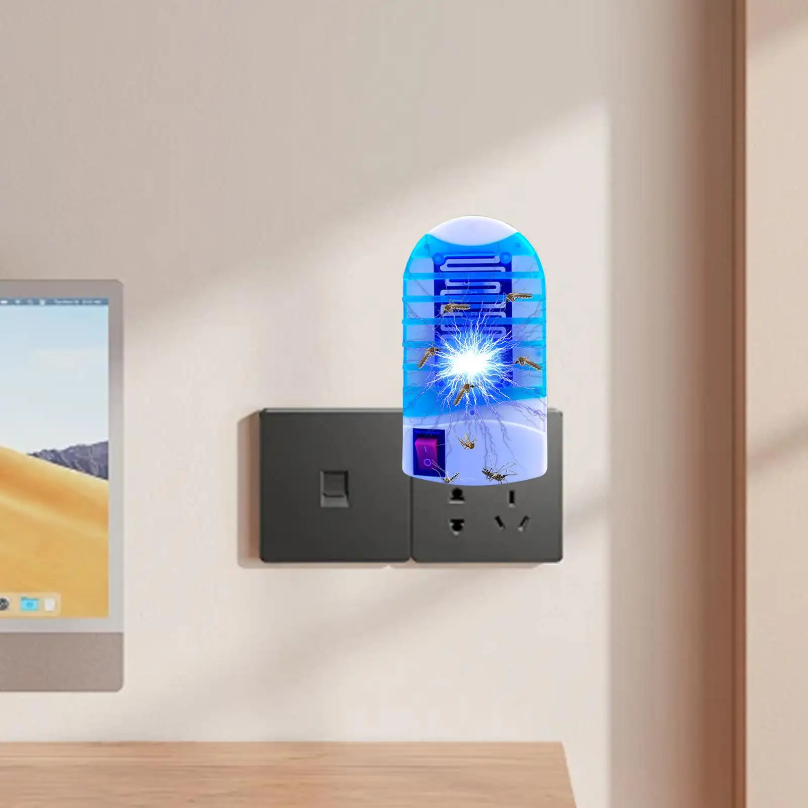 Фото Лампа Fly Zapper для спальни, лампа Fly Zapper, бесшумный УФ-свет, оборудование для привлечения Plug-and-Play для ресторана, склада, кухни №2