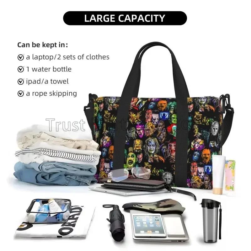 Фото Фильм d'horreur Baddiesendes Alien Ripley Space Film d'horreur sacs polochons de voyage Week-end sac de nuit sac de Sport Exchange №4