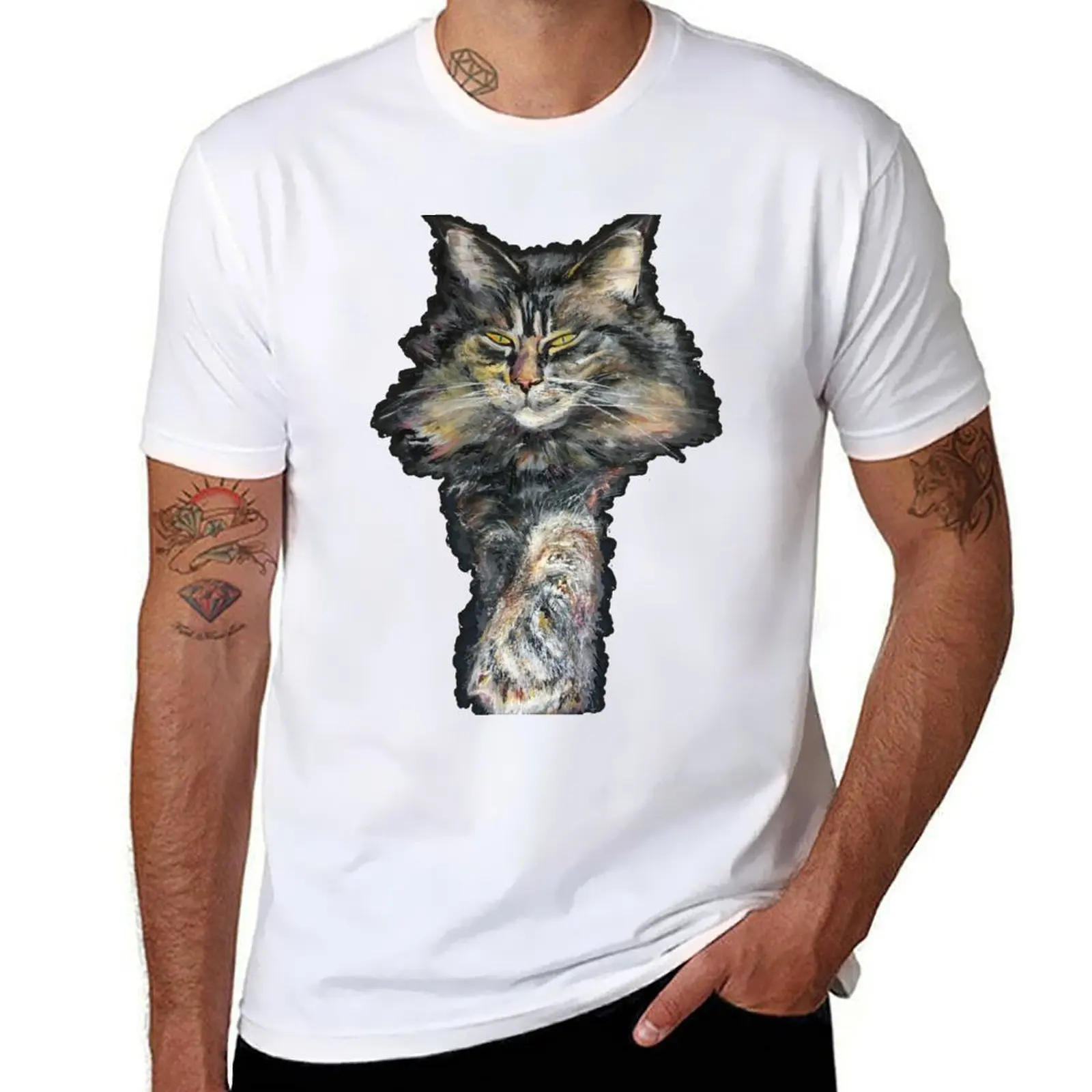 Футболка Maine Coon, мужская футболка с принтами, футболка