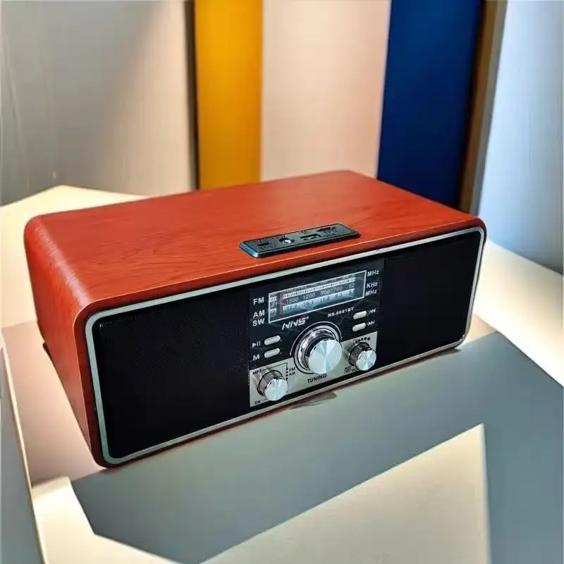 НОВОЕ Bluetooth-радио, портативное FM AM SW, 3-диапазонное радио, колонки, ностальгическая ретро-звуковая коробка с зарядкой, портативный настольный Caixa De Som Портативное аудио и видео