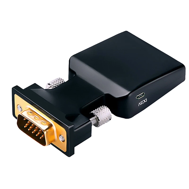 HDMI-совместимый преобразователь мама-VGA папа с аудиокабелем + кабель питания Поддержка 1080P сигнала выход VGA HD адаптер