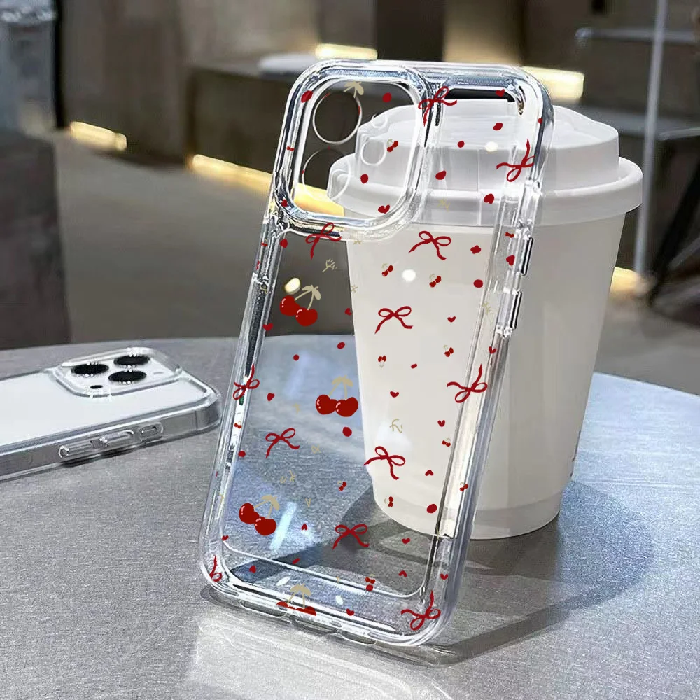 Милый чехол для телефона Cherry для Xiaomi Mi 14 Pro, чехол для Xiaomi 13 12T Pro 12 T 11T 11 Lite 10T Poco X5 M6 Pro 4G C65, чехол-обложка
