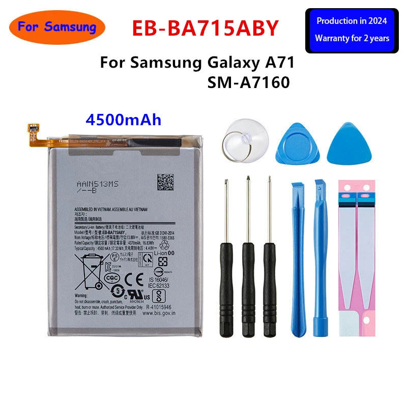 Абсолютно новый телефон, 4500 мАч, Сменный аккумулятор для Samsung Galaxy A71, EB-BA715ABY A7160, батареи + Инструменты