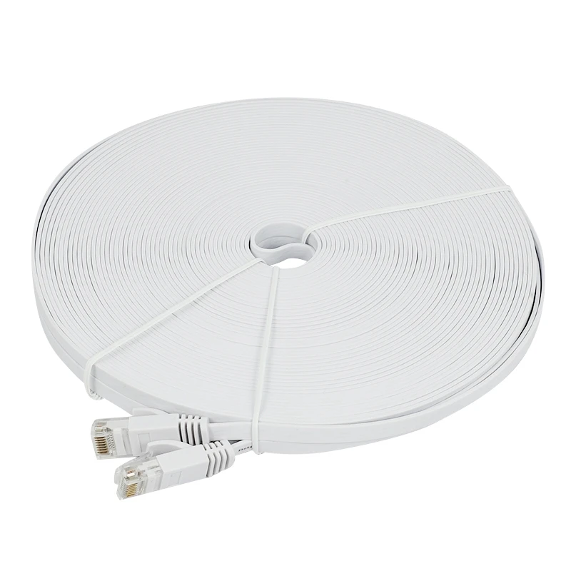 AT41 Cat 6 Ethernet-Кабель 100 футов (30 метров) плоский тонкий длинный интернет-сеть LAN патч-корды, высокоскоростной компьютерный провод Cat6