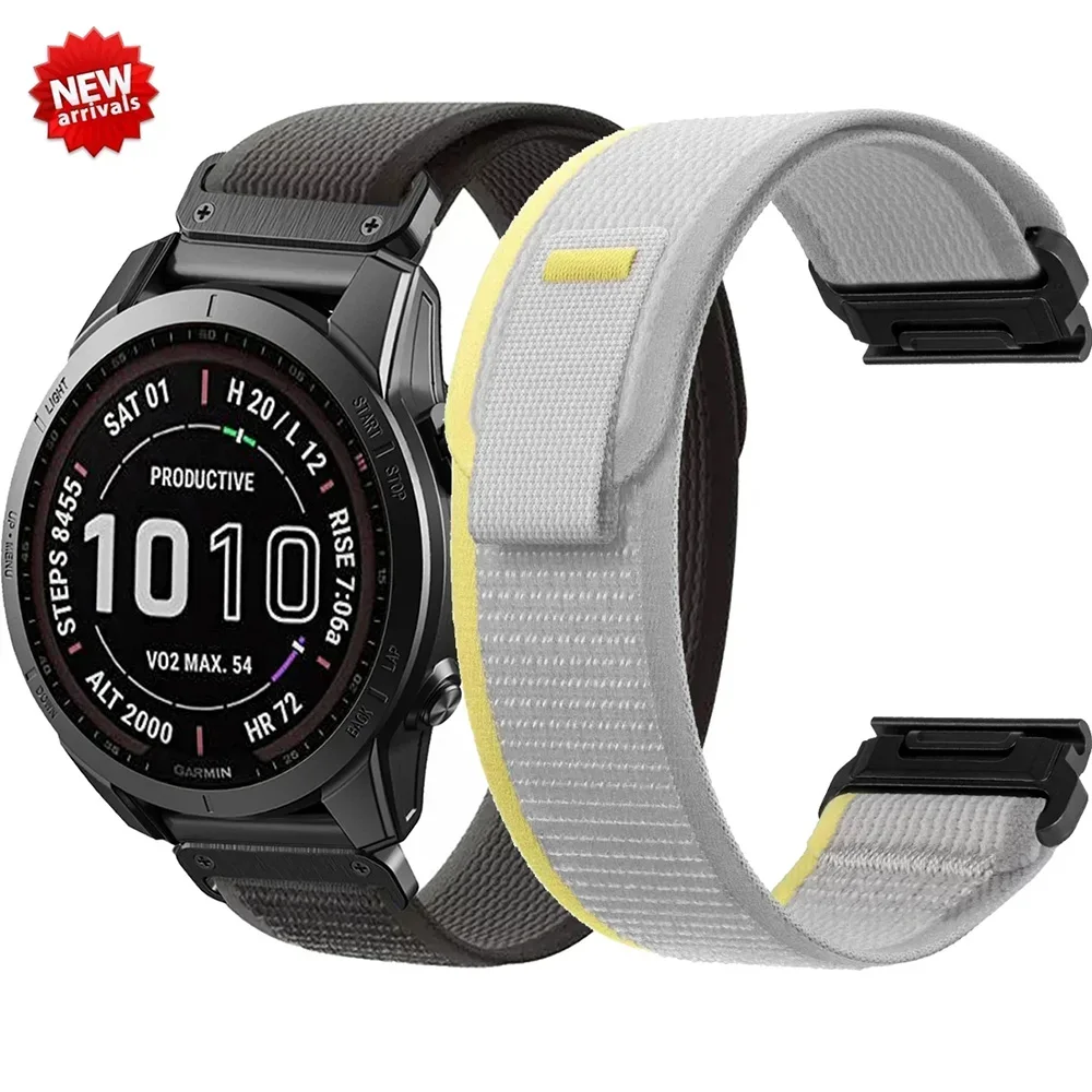 Ремешок для наручных часов QuickFit, нейлоновый браслет для Garmin Fenix 7 7X Pro 6 6X Pro 5 5X Plus Epix 2 955, 22 мм 26 мм