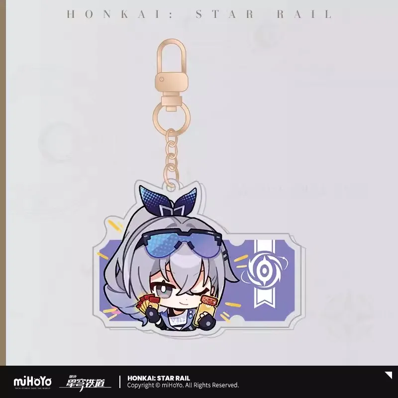 Фото Предварительная продажа miHoYo официальный Honkai Звездный рельс POM выставочный зал серия квадратная акриловая подвеска 7 марта данхэн подарки для косплея №3
