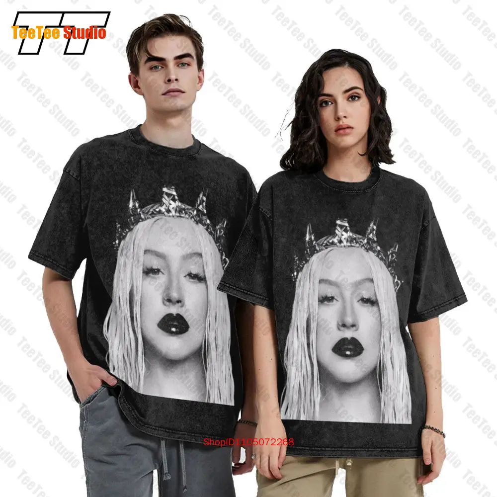 Фото Christina Aguilera Super Star Heavy Cotton Черная винтажная футболка большого размера Xs 5Xl 2A352 R3J9 №2
