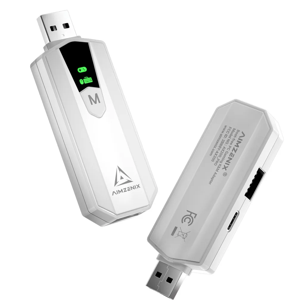 AIMZENIX AX200PRO Адаптер для клавиатуры и мыши, высокопроизводительный конвертер |   Совместим с популярными играми FPS. |   Платформа ПК и НС Компьютерная периферия