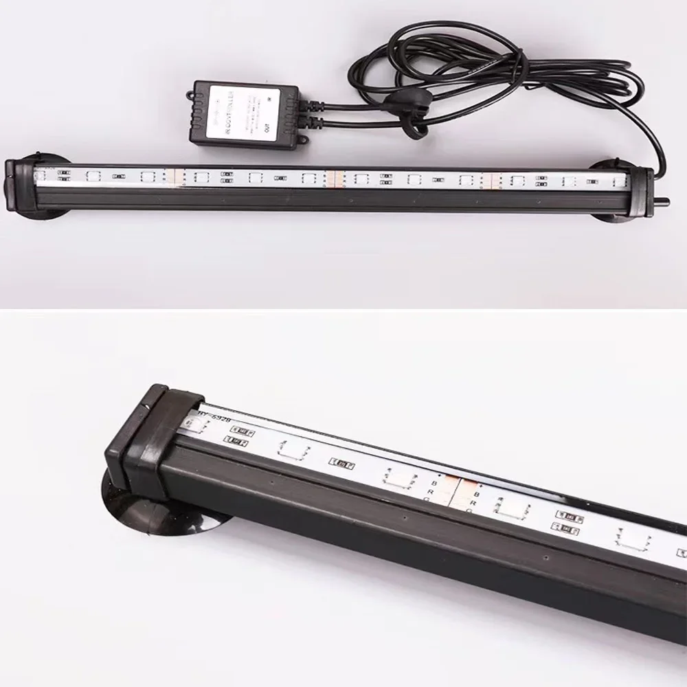 Фото AC85V-240V ЕС, США, Великобритания, Австралия, аквариум, подводный воздушный пузырь, 5050, светодиодный светильник RGB для аквариума, погружная лампа RGB + пульт дистанционного управления №3