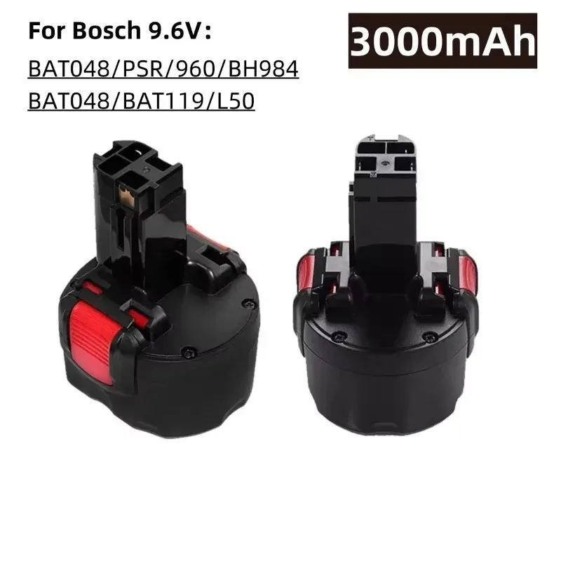 Фото BAT048 Сменный аккумулятор 9,6 В, 3000 мАч для Bosch BAT048 BAT100 BAT119 2607335272 2607335461   GSR PSR 9.6VE-2 9.6VE-2 PSR960 №3