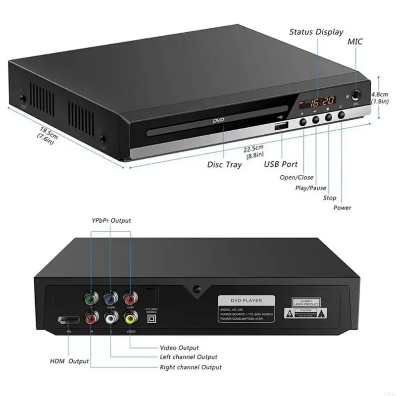 2025 Новый домашний DVD -диск игрока 1080p HDMIS USB Input 4K UHD DVD -дисковые DVD