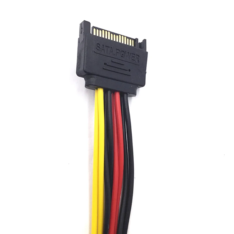 Фото 15-контактный SATA II жесткий диск питания SATA штекер на 2 разъема питания HDD разветвитель Удлинительный кабель №5