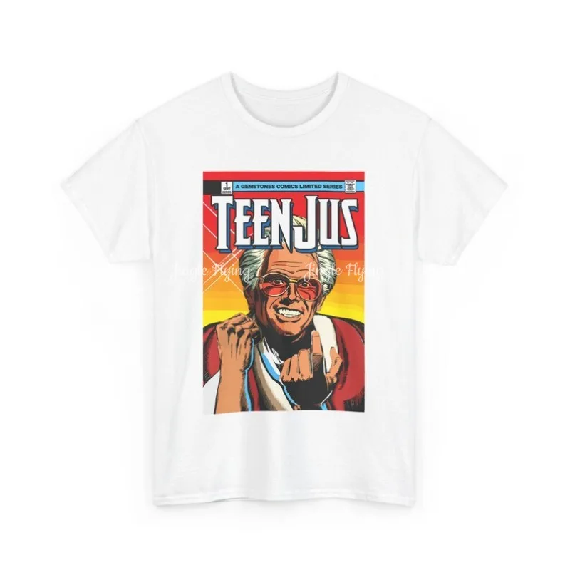 Фото Обложка комиксов Teenjus, пародия, искусство, хлопковая футболка унисекс, забавный графический роман, подарок в стиле поп-культуры, новинка, футболка Walton Goggins №2