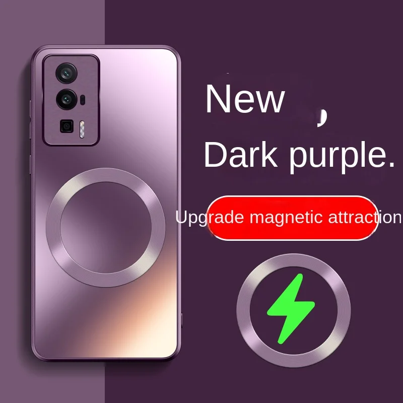 Фото Чехол для Xiaomi POCO F5 Pro, жесткий матовый Магнитный защитный задний Чехол для беспроводной зарядки для Xiaomi POCO X4 X3GT F4 M4 Pro №5
