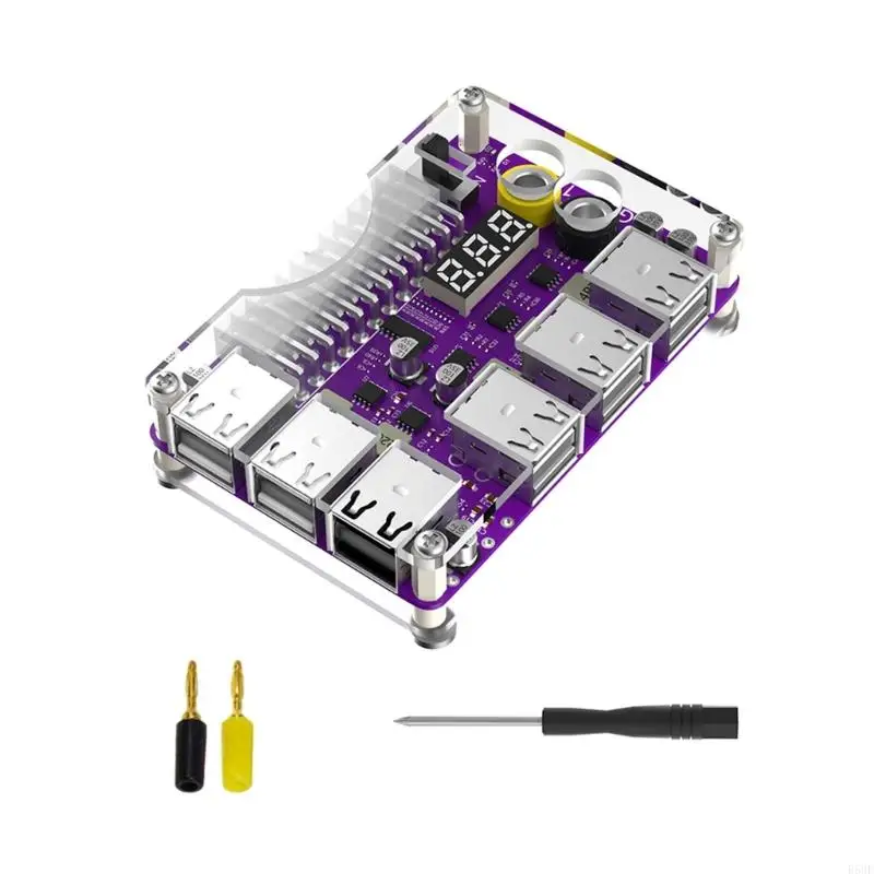 R58F 12 Port USB 2.0 24PIN PINGEREST FIRCEATS Плата Адаптер Адаптер Модуль модуль модуля питания QC2.0 QC3.0 12V Вывод 3