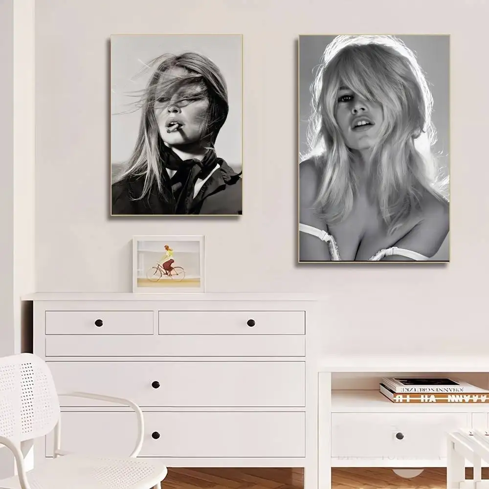 Черно-белая французская кинозвезда BrIgIt-B-BarDot постер настенное украшение комнаты живопись гостиная офис принты спальня