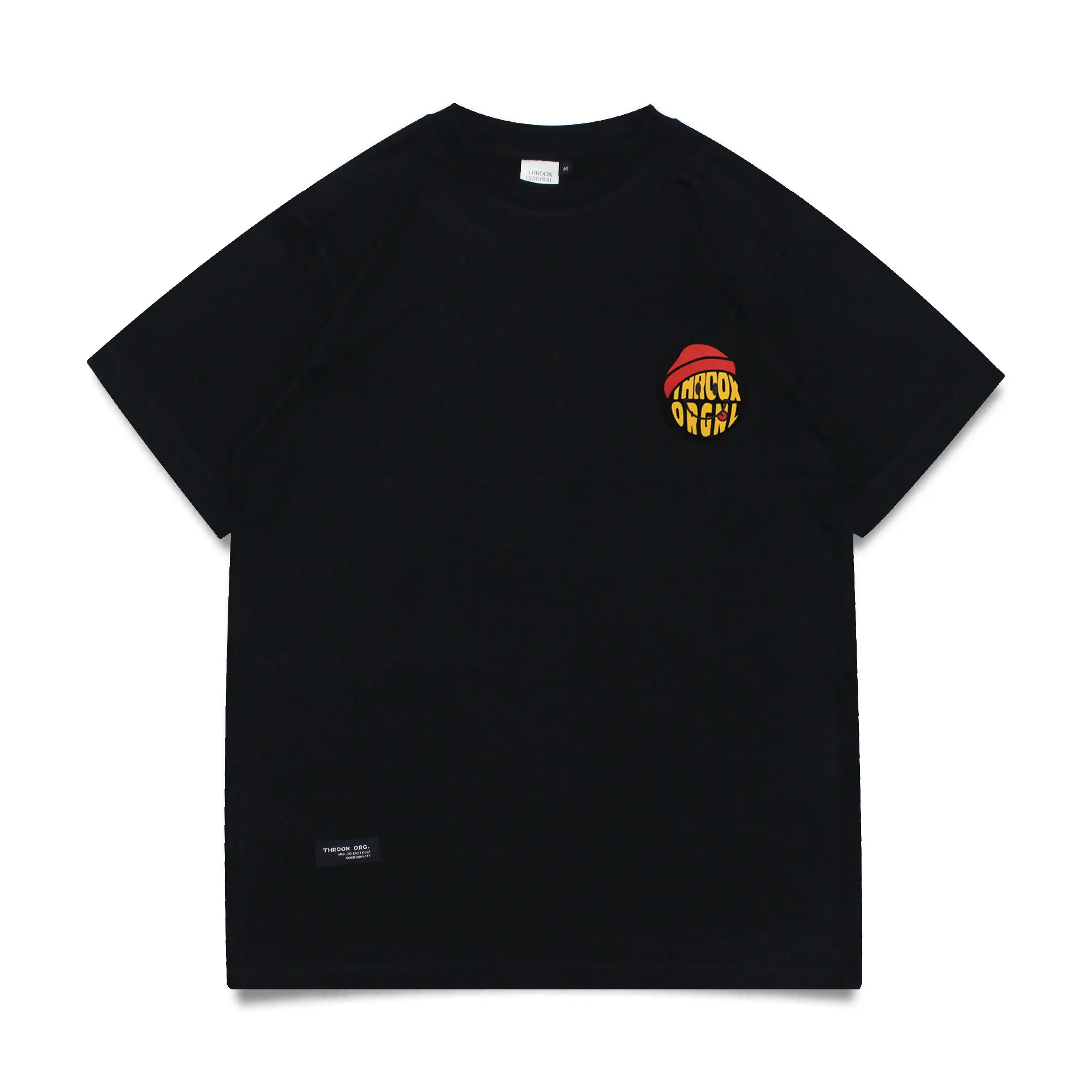 Throox Kaos Pendek Splity Черный хлопок из чесаного материала 30s