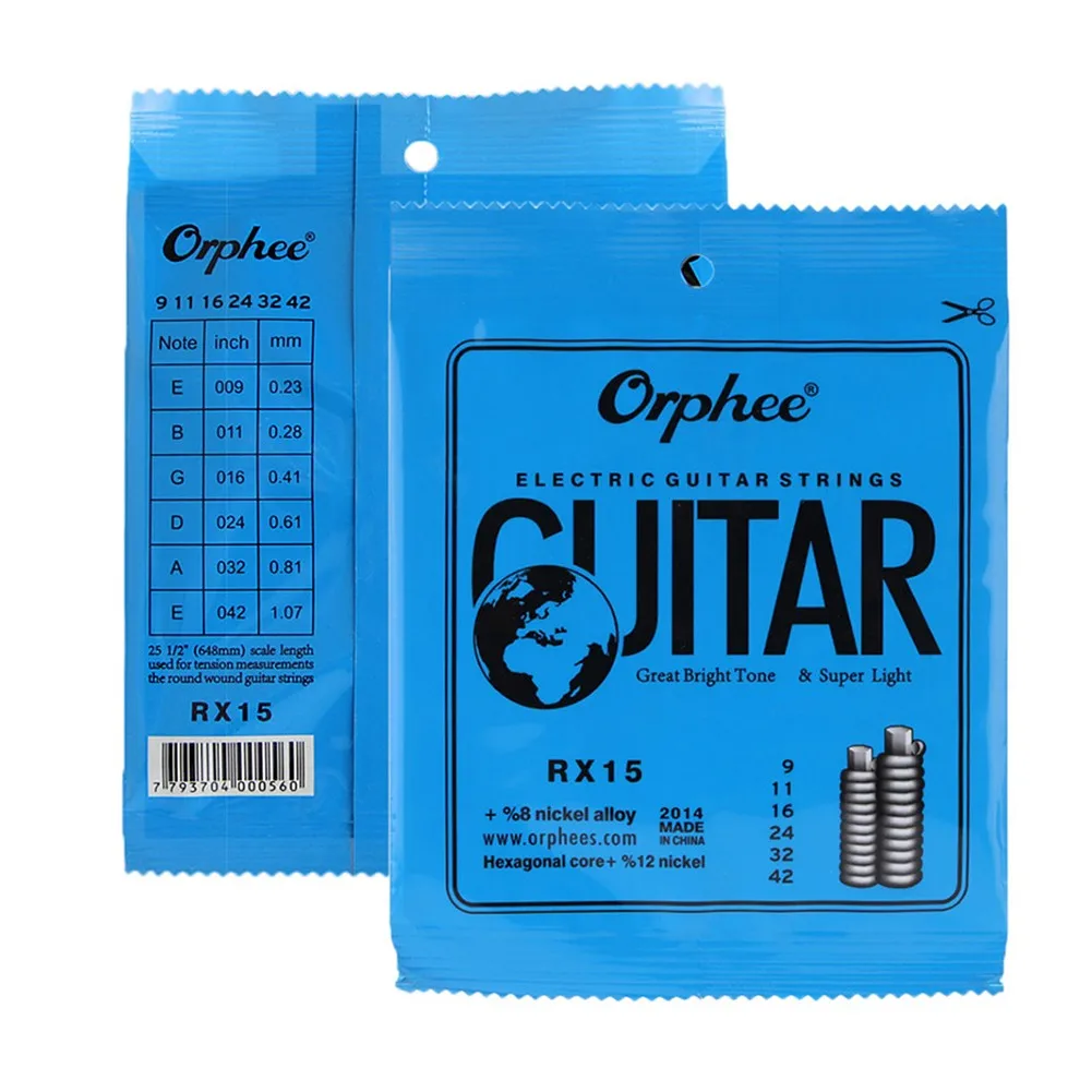 Музыкальные инструменты, полноразмерные Φ средняя Orphee 9-42/10-46/11-50, Струны для электрогитары, высокое качество